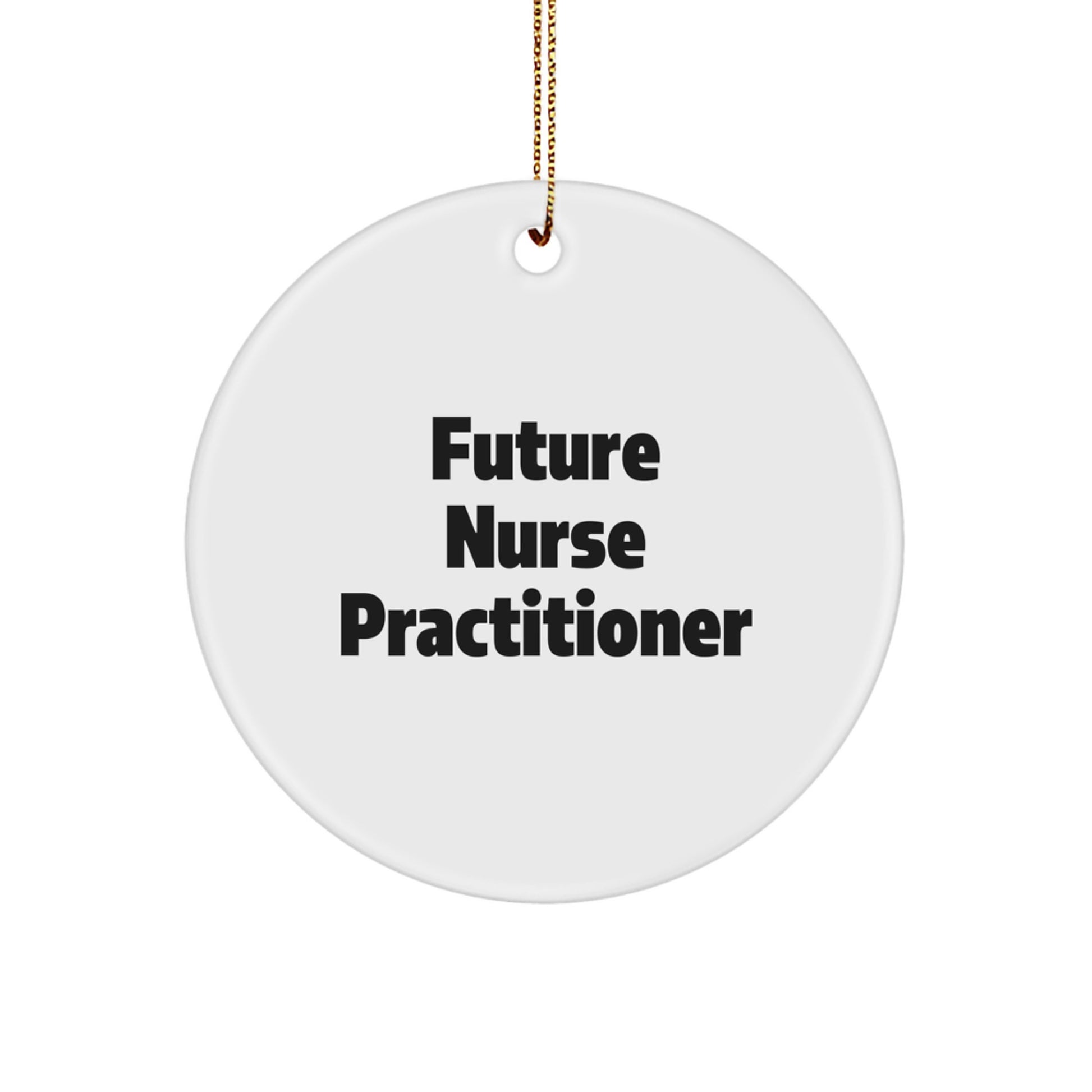 Funny Gifts from Friends for Future Nurse Practitioner Christmas Unique Ornament Circle Decoration - Image 1