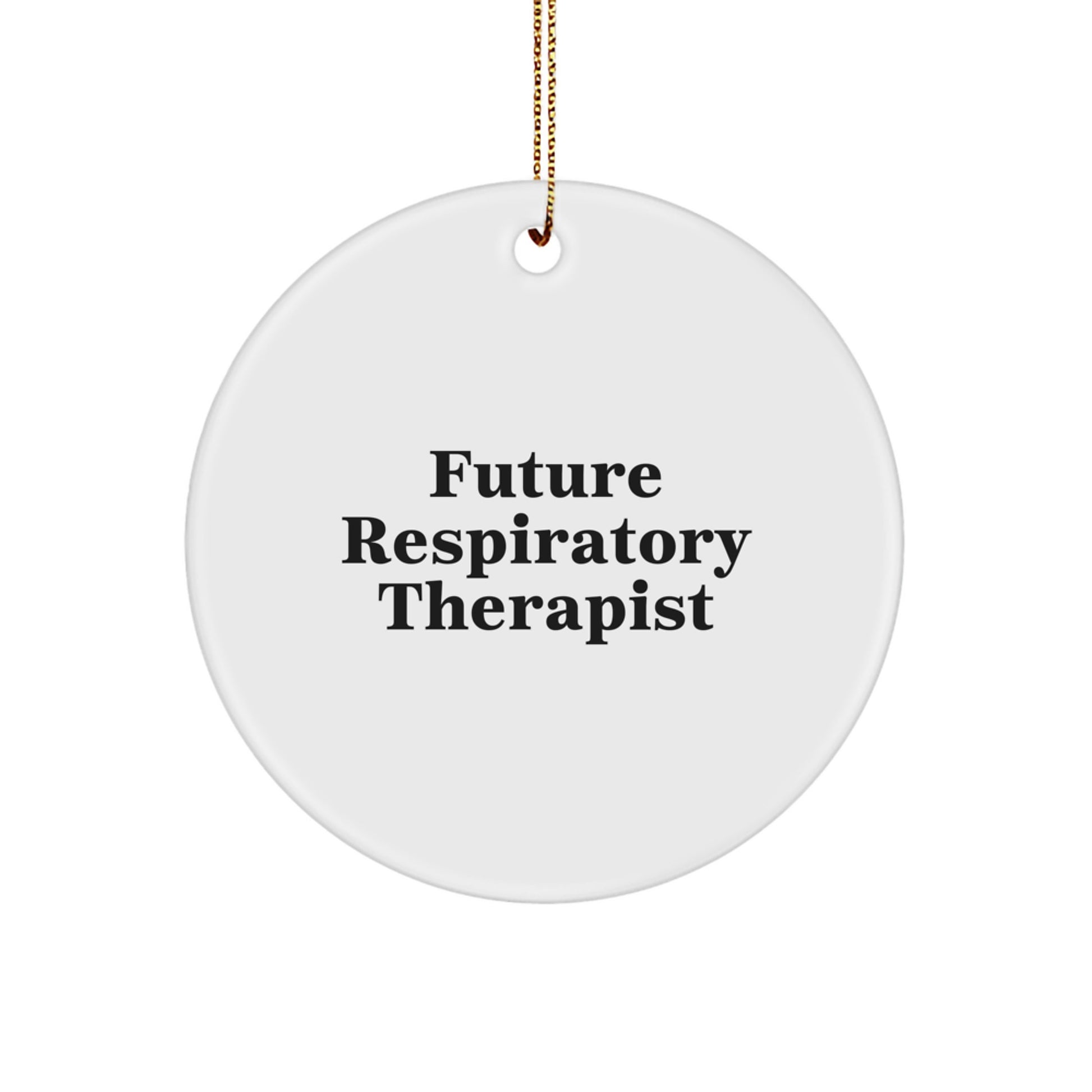 Funny Respiratory Therapist Gifts from Friends, Inspirational Quote Circle Ornament for Future Respiratory Therapist, Christmas Unique Gifts for Respiratory Therapist - Image 1