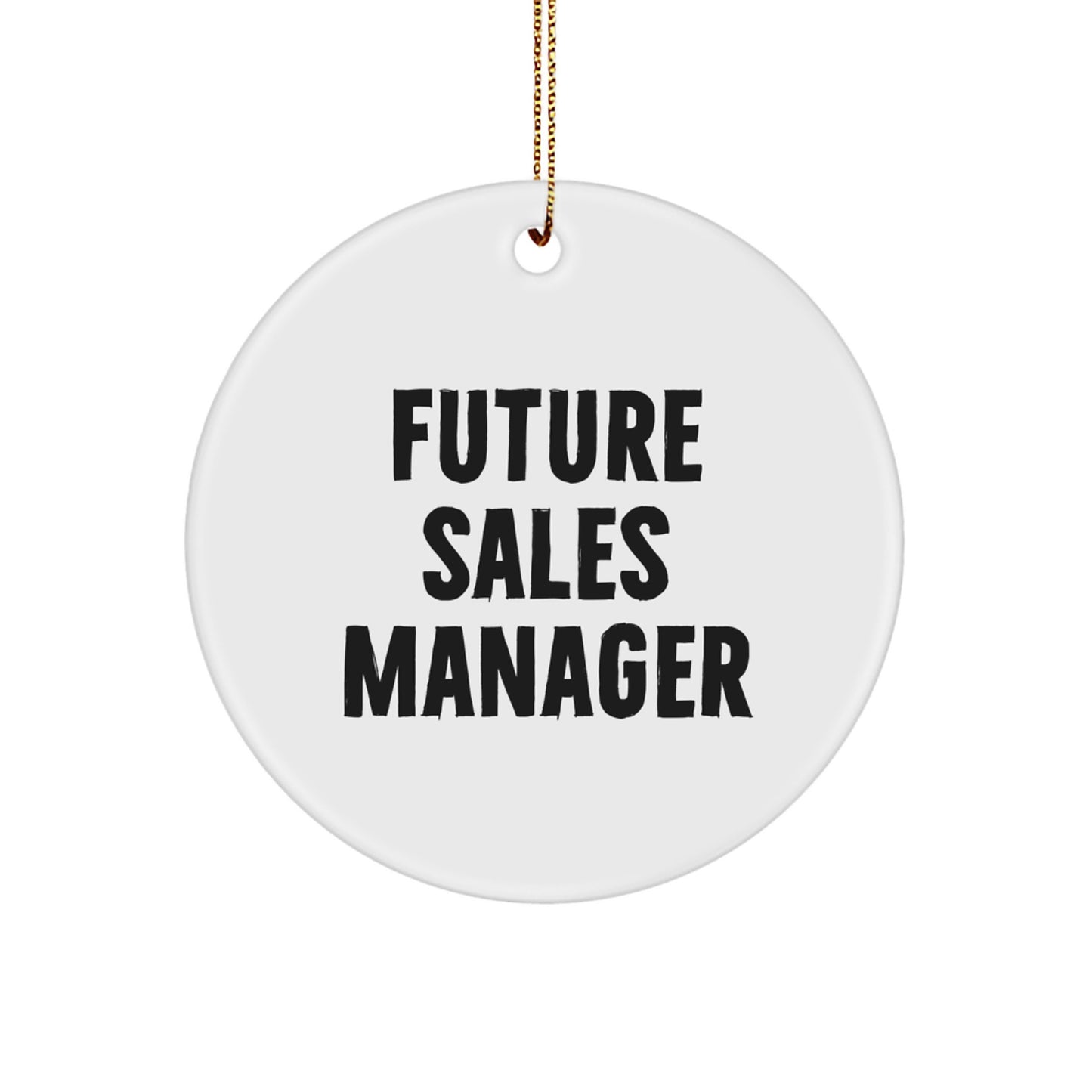 Funny Sales Manager Gifts from Friends, Inspirational Circle Ornament for Christmas Unique Gifts, Future Sales Manager Quote - Image 1