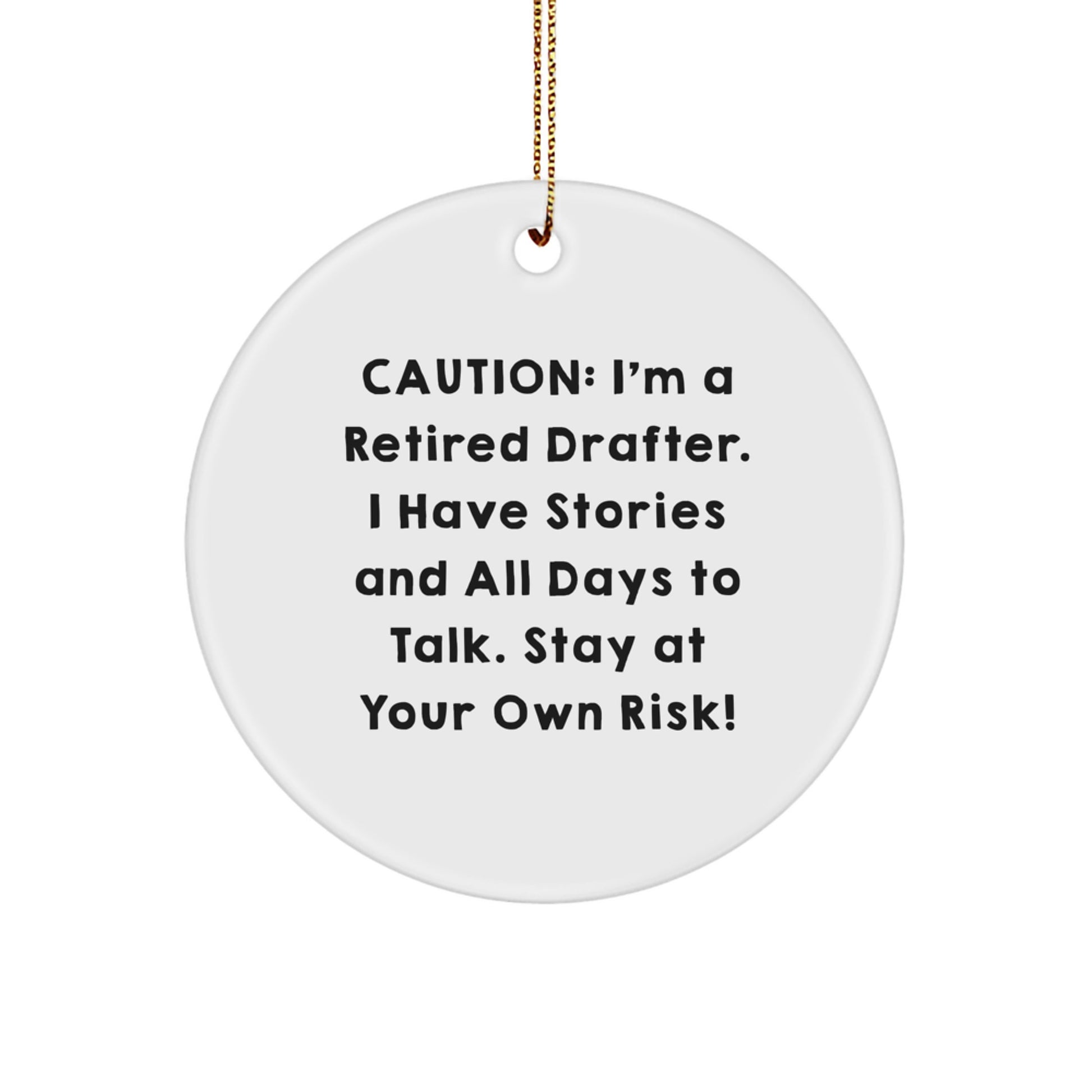 Drafter Circle Ornament Gifts from Men to Husband for Christmas Unique Presents - Image 1