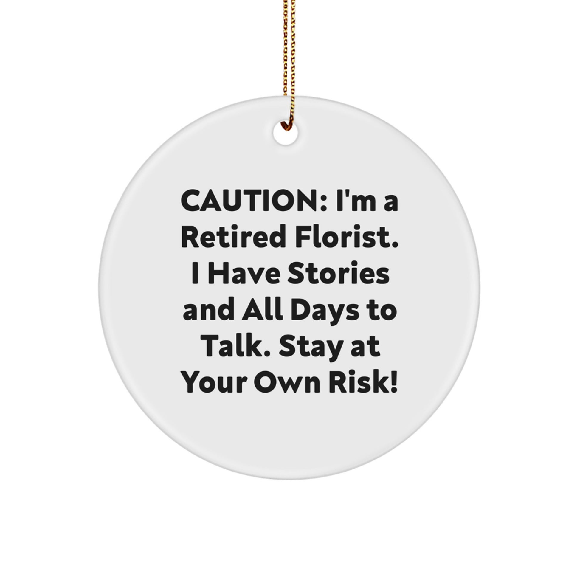 Funny Florist Circle Ornament Gifts from Men to Florist Friends for Christmas - Image 1