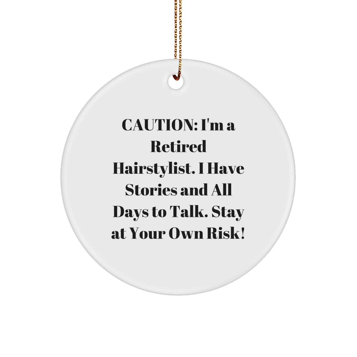 Funny Hairstylist Gifts from Family - Circle Ornament for Christmas Unique Presents for Hairstylists - Image 1