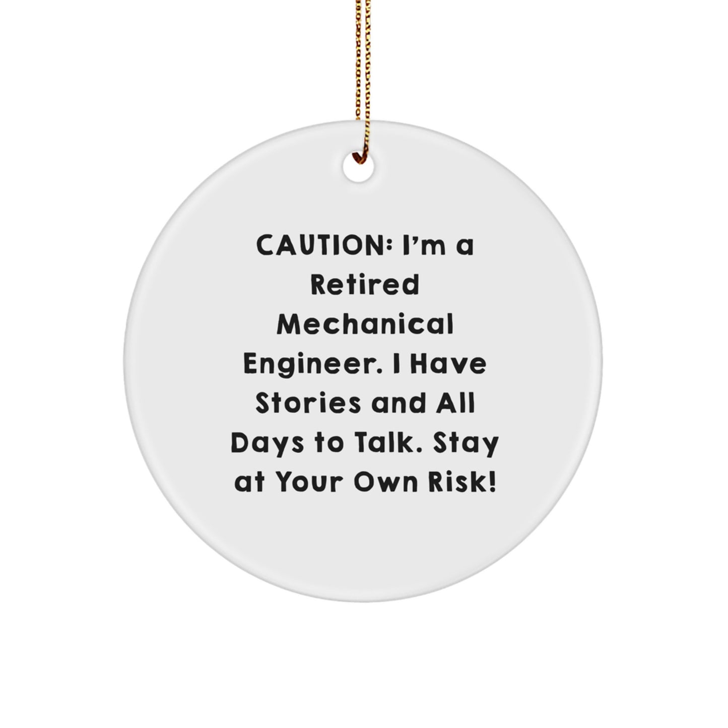 Funny Mechanical Engineer Gift for Men Friends Family from a Retired Engineer - Christmas Unique Ornaments for Desk Home - Image 1