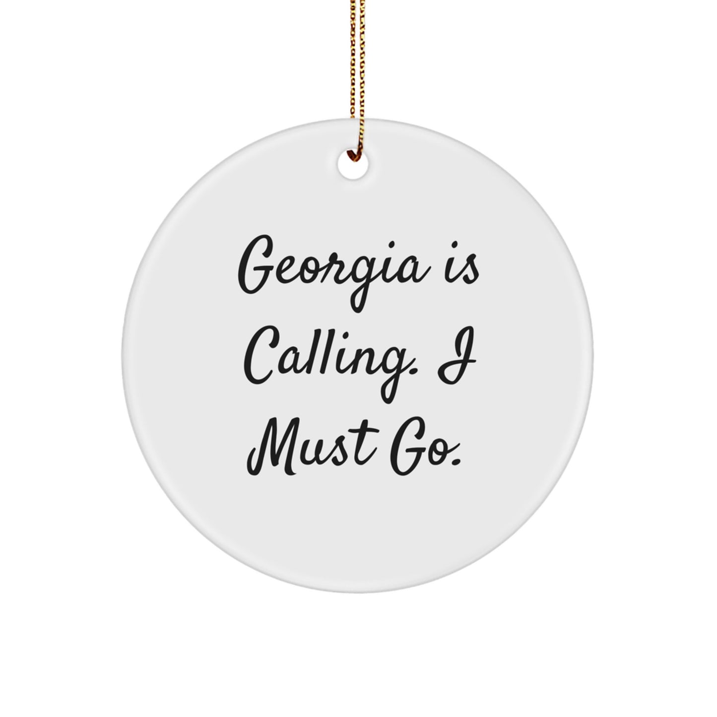 Georgia Calling Circle Ornament Gifts from Friends for Christmas - Image 1