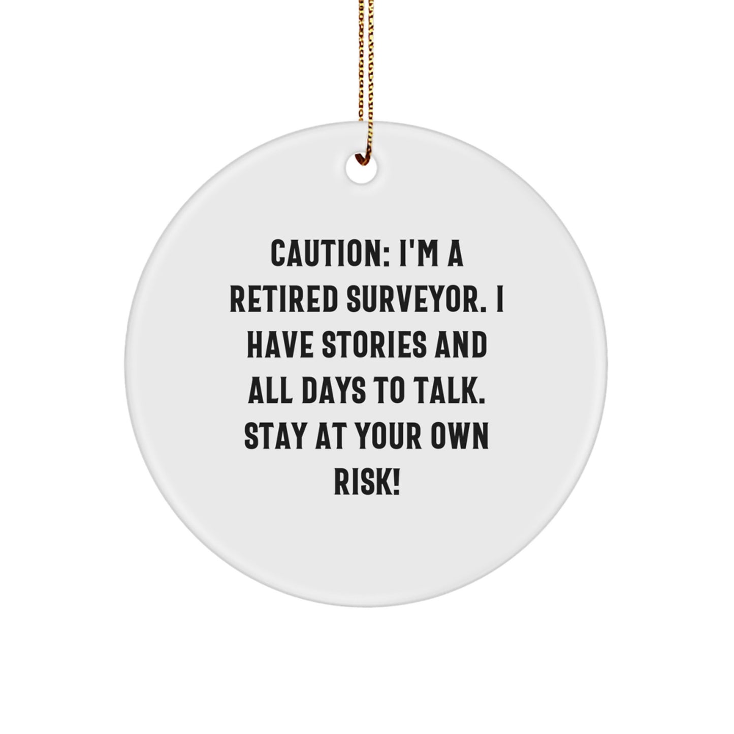 Unique Surveyor Gifts from Friends for Men - Funny Circle Ornament Christmas Unique Gifts for Surveyor Enthusiasts - Image 1