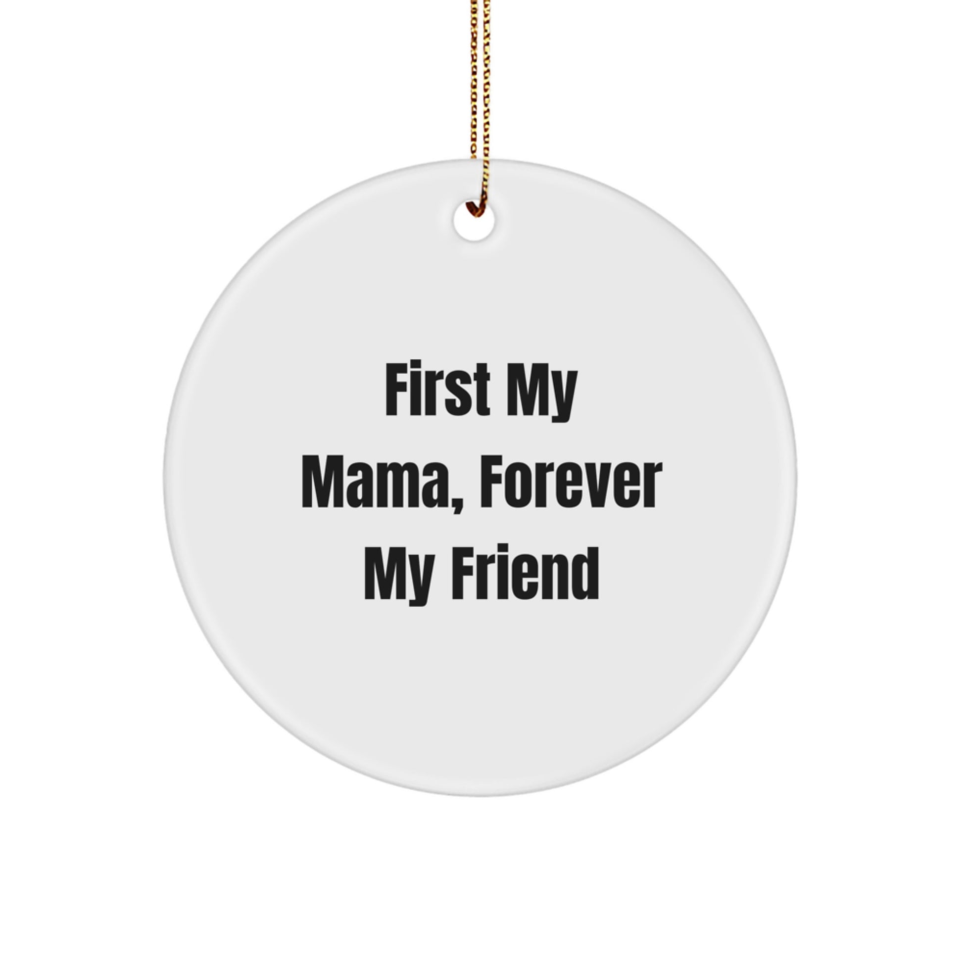 Mama Gifts from Family, Forever in My Heart, Circle Ornament, Christmas Unique - Image 1