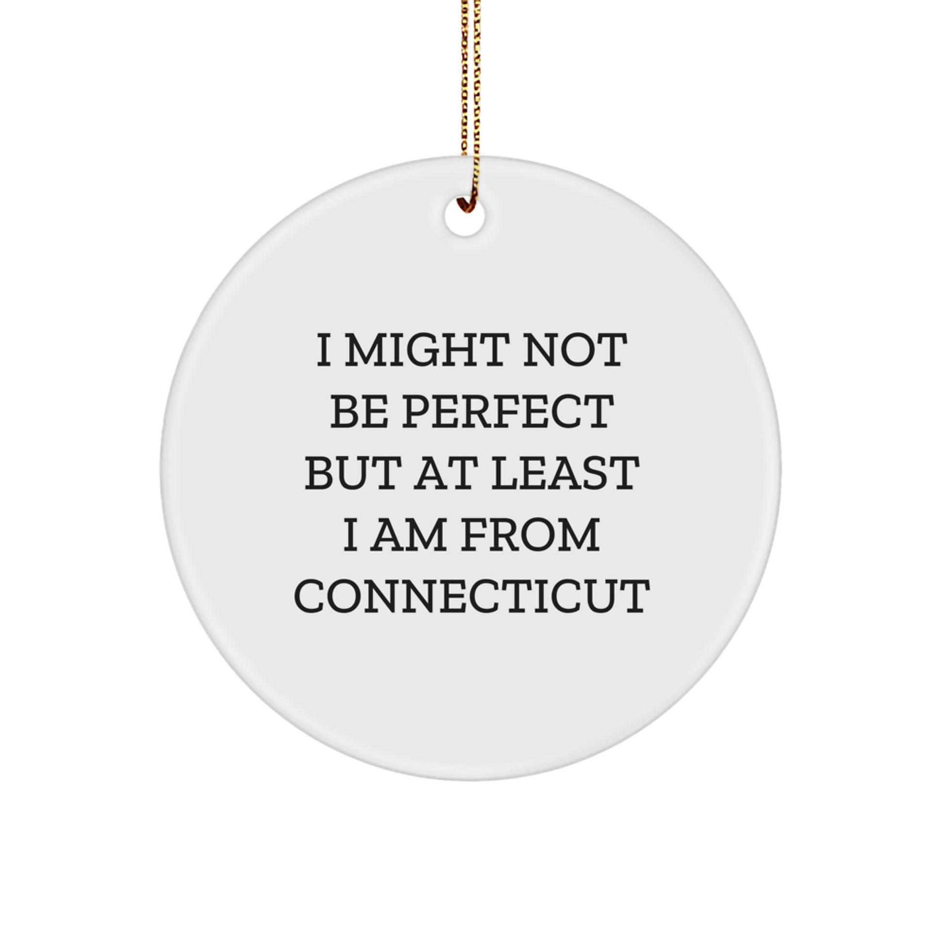 Connecticut Circle Ornament Funny Gifts from Friends and Family - Image 1