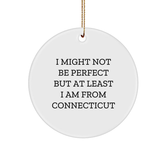 Connecticut Circle Ornament Funny Gifts from Friends and Family - Image 1