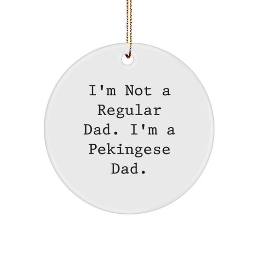 Pekingese Dog Lover Christmas Unique Gifts from Dad to Son Funny Ornament - Image 1