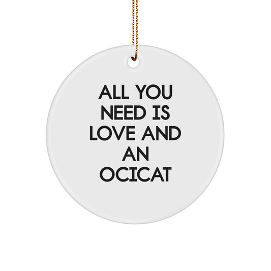 Ocicat Love Circle Ornament Gifts from Family, Friends, or Coworkers for Christmas - Image 1
