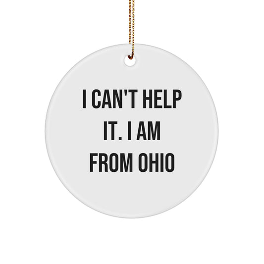 Funny Ohio Circle Ornament Gifts from Home for Men Women Friends Family - Image 1