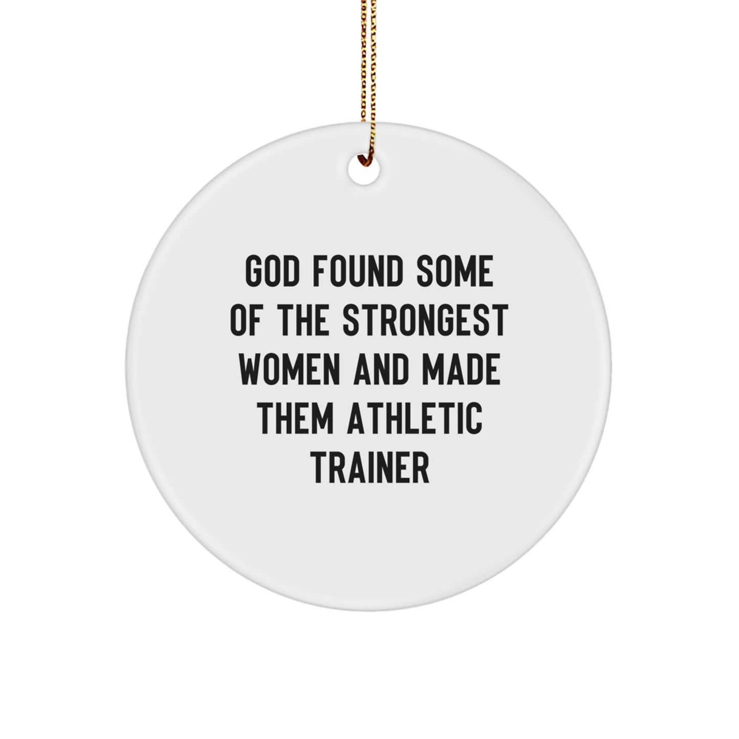 Funny Athletic Trainer Circle Ornament Gifts from Men to Women Friends Christmas Unique Decorations - Image 1