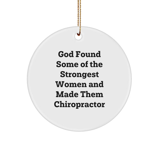 Funny Chiropractor Circle Ornament Gifts from Men, Women, Friends, or Coworkers for Chiropractor Women at Christmas Unique Gifts - Image 1