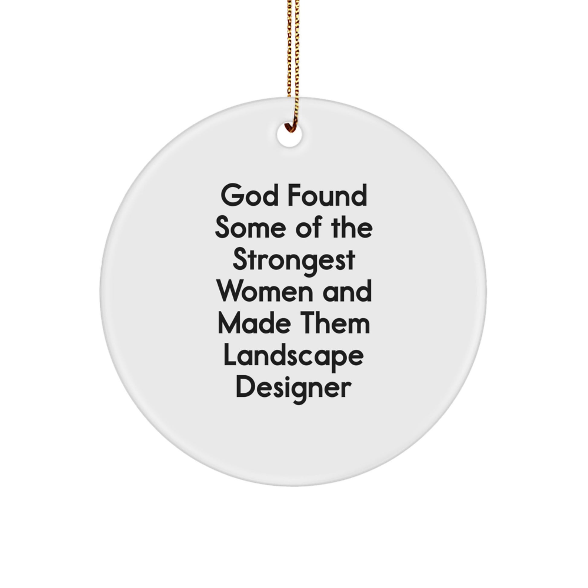 Gifts from Friends, Inspirational Landscape Designer Gifts for Women, Circle Ornament for Christmas Decorations - Image 1