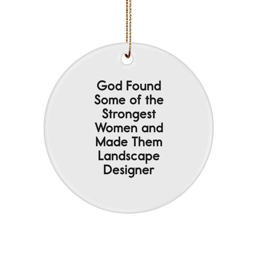 Gifts from Friends, Inspirational Landscape Designer Gifts for Women, Circle Ornament for Christmas Decorations - Image 1