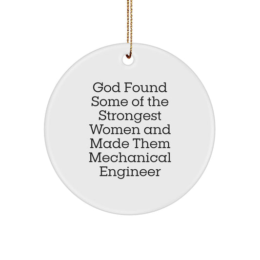 Funny Mechanical Engineer Gifts from Friends or Coworkers for Women, Men, and Family Circle Ornament Christmas Unique Present - Image 1