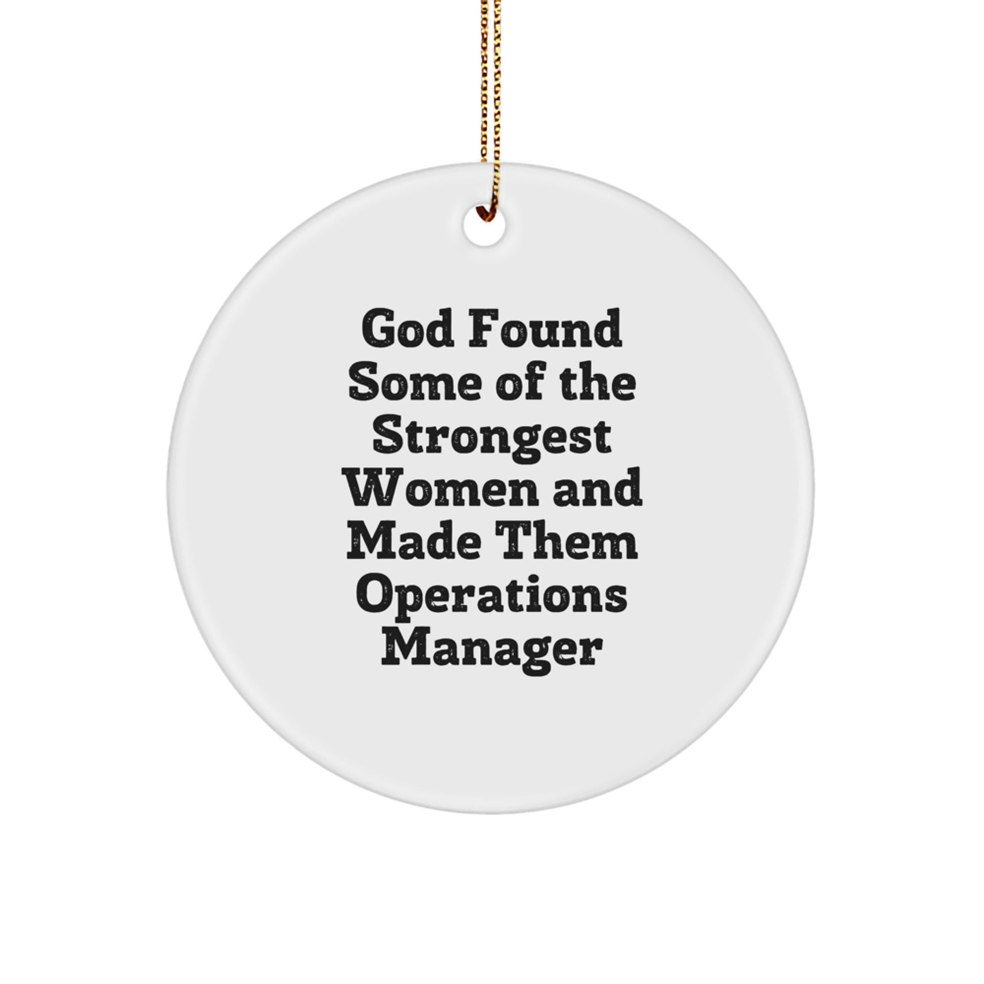 Funny Operations Manager Gifts from Men, Operations Manager Circle Ornament for Christmas Unique Gifts - Image 1