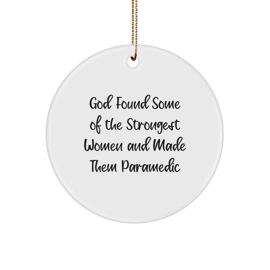 Funny Rescue Worker Gifts for Women, Rescue Worker Circle Ornament, Inspirational Quotes for Rescue Worker, Gifts from Family, Christmas Unique Gifts - Image 1