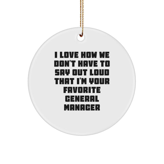General Manager Favorite Gifts from Friends Unique Circle Ornament for Christmas - Image 1