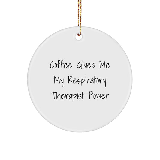 Funny Respiratory Therapist Circle Ornament Gifts for Men, Women, Coworkers - Christmas Unique Inspirational Quote Decorations from Friends - Image 1