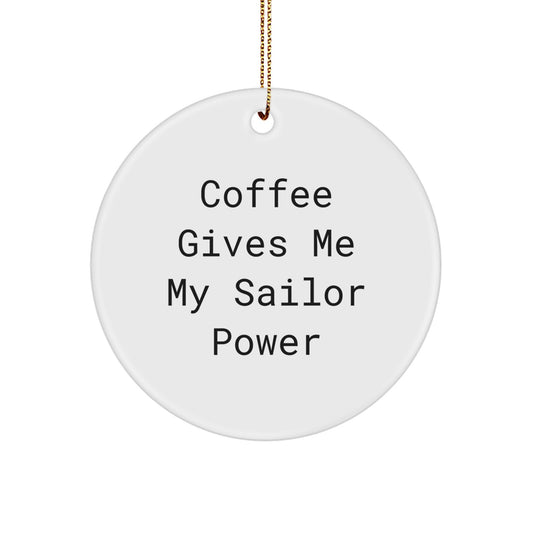 Funny Sailor Circle Ornament Gifts from Men, Women, Friends, Coworkers, Family for Sailor Men, Women, Christmas Unique Gifts - Image 1