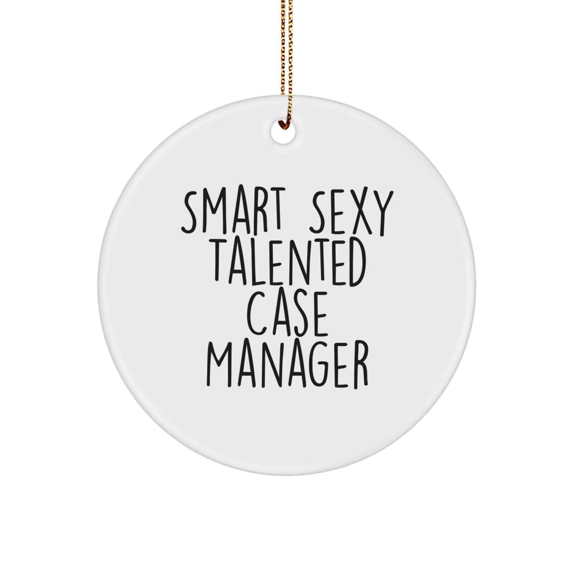 Funny Case Manager Christmas Unique Gifts from Friends and Family, Inspirational Circle Ornament for Case Manager Men Women Coworkers - Image 1