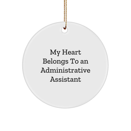 Funny Administrative Assistant Gifts for Christmas Unique Circle Ornament from Friends, Coworkers, Family Members - Image 1