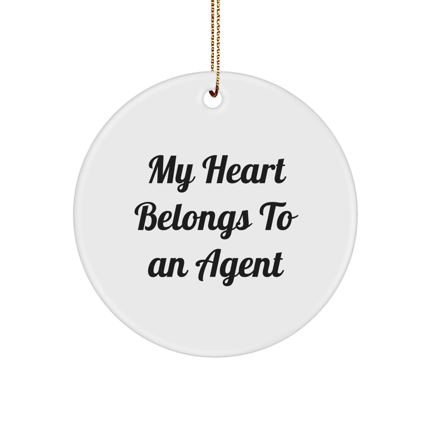 Agent Circle Ornament Gifts from Men to Agent Friends for Christmas - Image 1