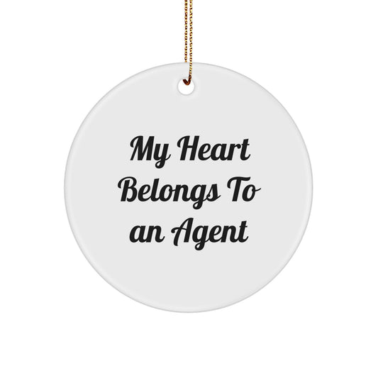 Agent Circle Ornament Gifts from Men to Agent Friends for Christmas - Image 1
