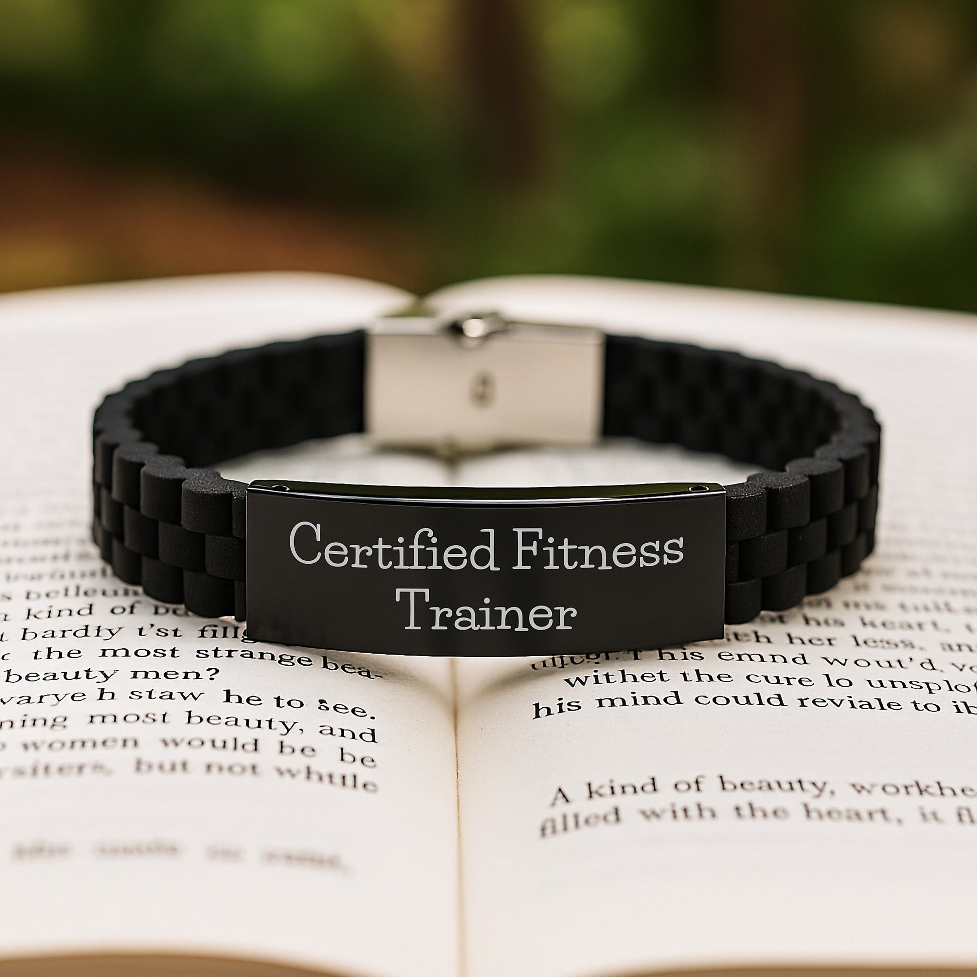 Funny Fitness Trainer Gift, 'You're a-Maze-ing!' Glide lock Clasp Black Stainless Steel Silicone Adjustable Bracelet for Men, Women, Friends, Coworkers, Family Graduation Unique Gifts - Image 2