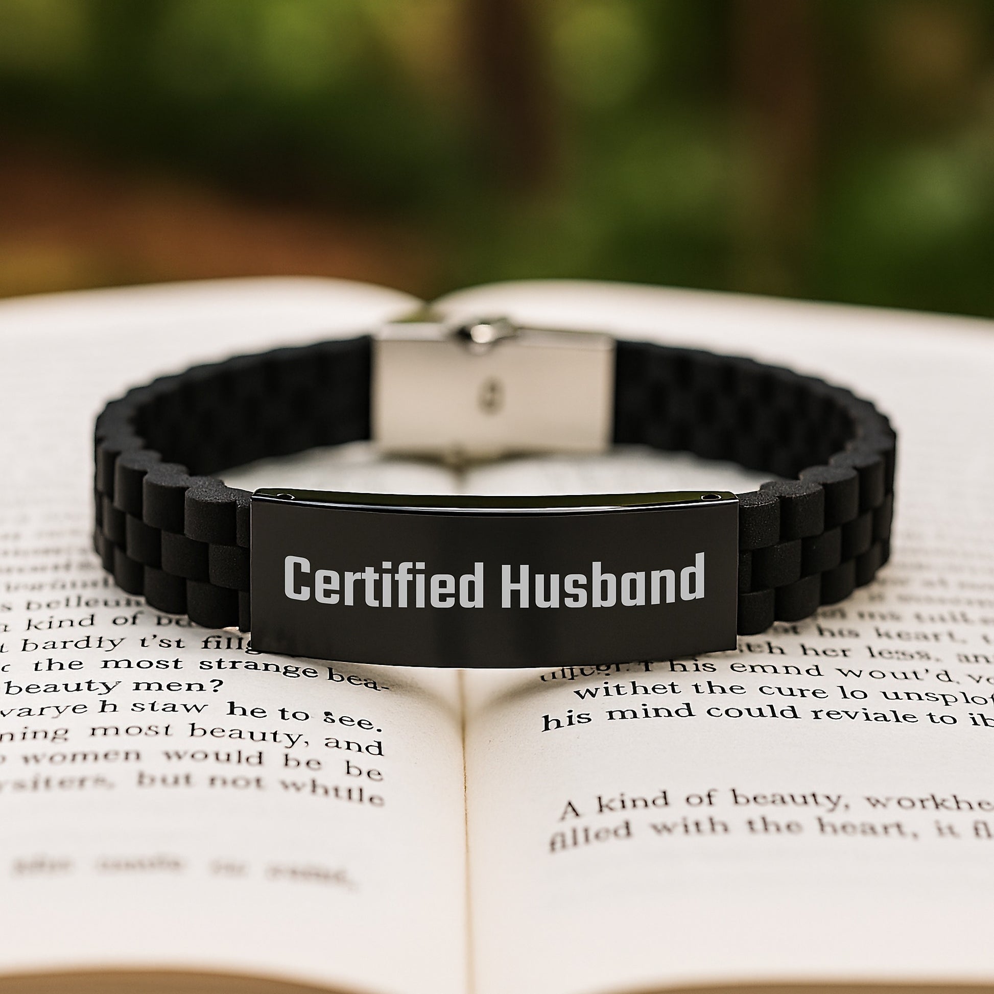Funny Husband Quotes Certified Husband Glide lock Clasp Bracelet Christmas Unique Gifts for Husband from Husband - Image 2