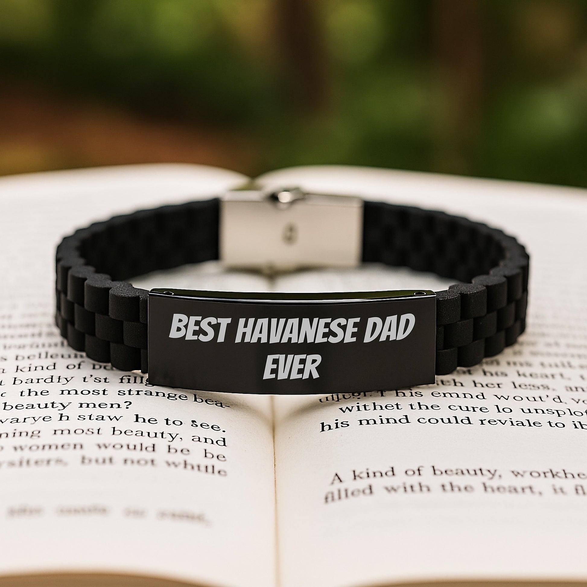 Havanese Dog Mom Gifts from Friends - Best Havanese Dad Ever Glide lock Clasp Birthday Unique Gifts for Him - Image 2