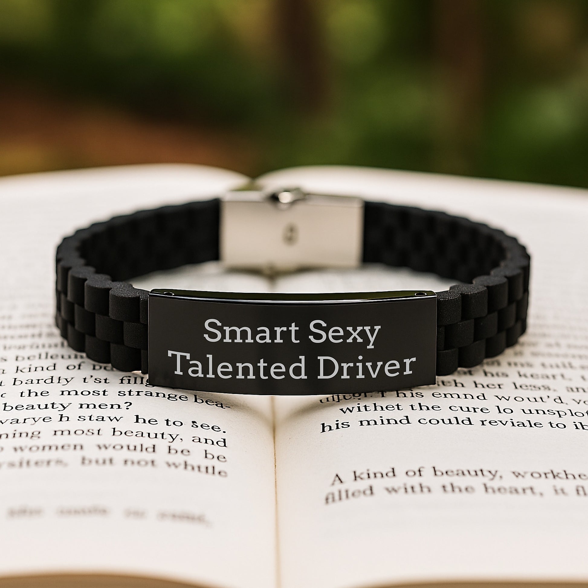 'Smart Sexy Talented Driver' Funny Glide lock Clasp Birthday Unique Gifts for Driver Friend, Adjustable Driver Jewelry from Friends - Image 2