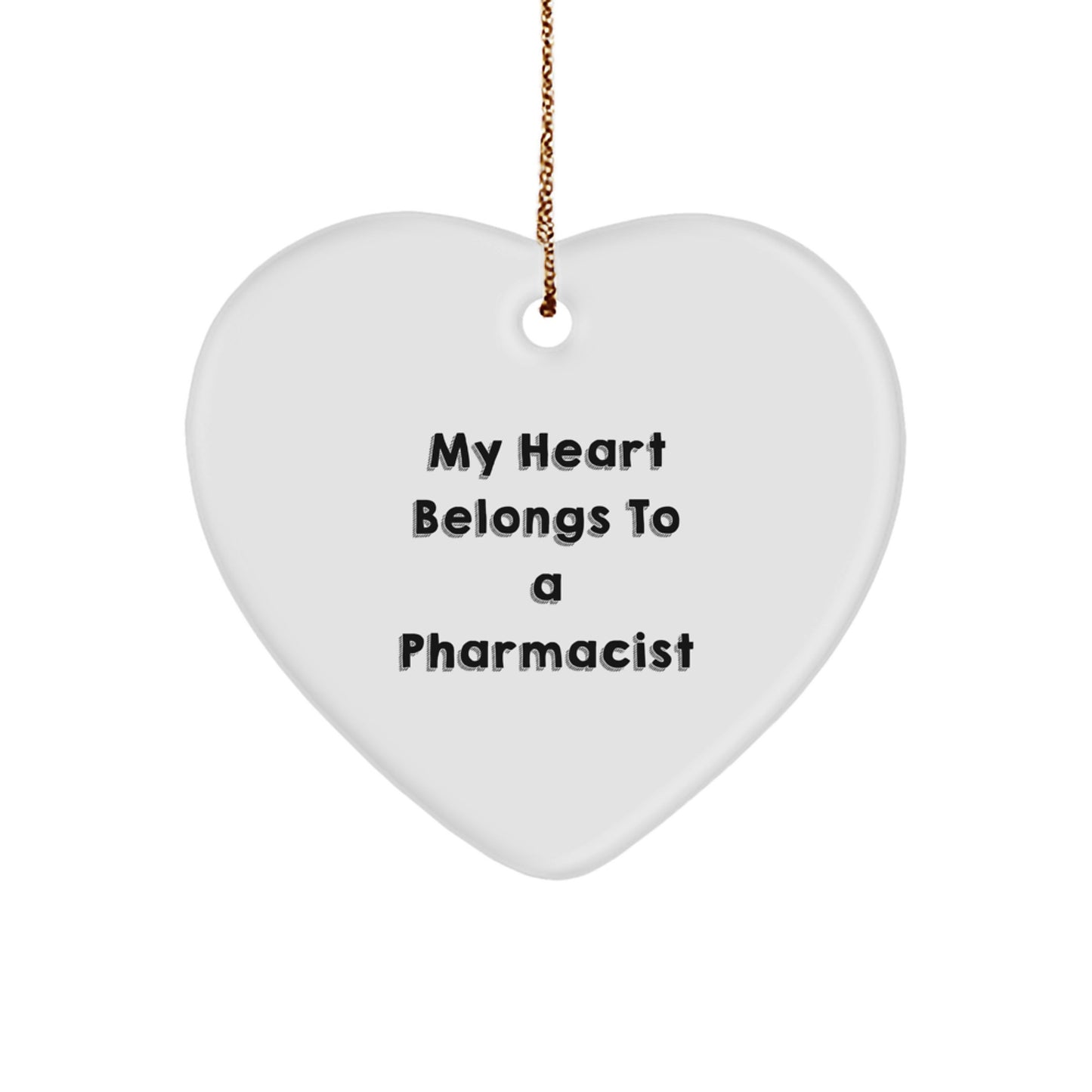 Funny Heart Ornament Gifts from Friends for Pharmacist Christmas Unique Presents - Image 1