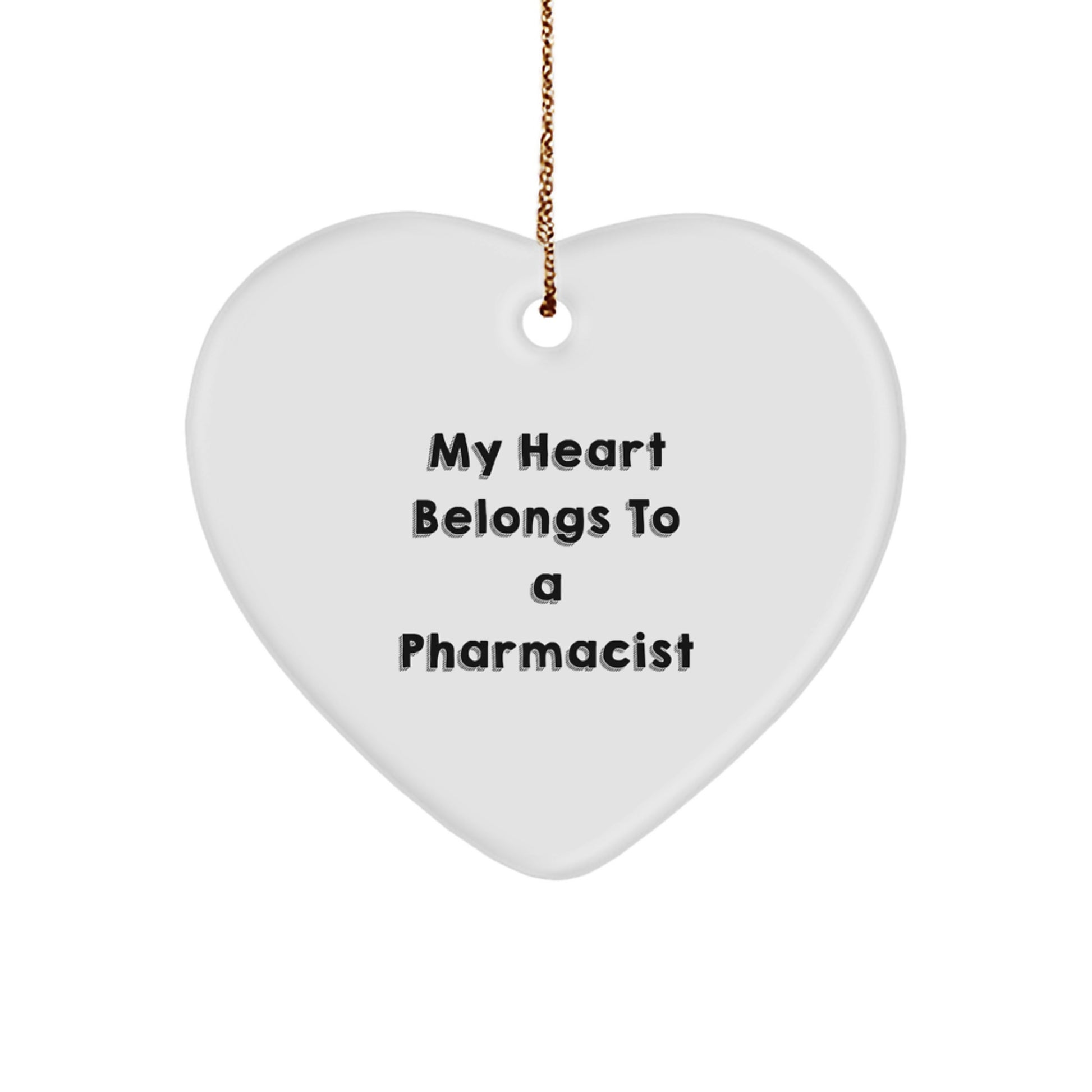 Funny Heart Ornament Gifts from Friends for Pharmacist Christmas Unique Presents - Image 1