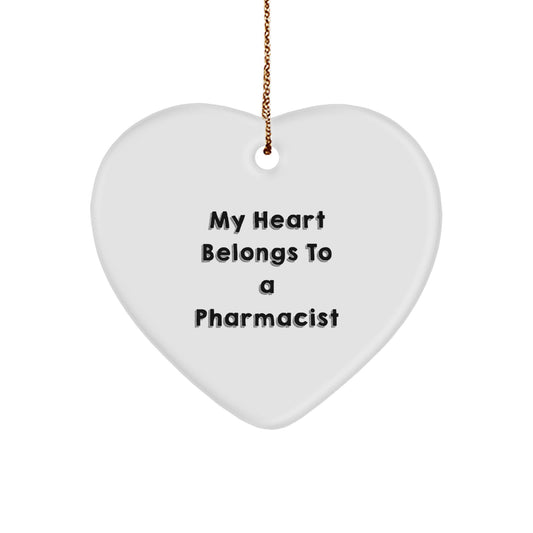 Funny Heart Ornament Gifts from Friends for Pharmacist Christmas Unique Presents - Image 1