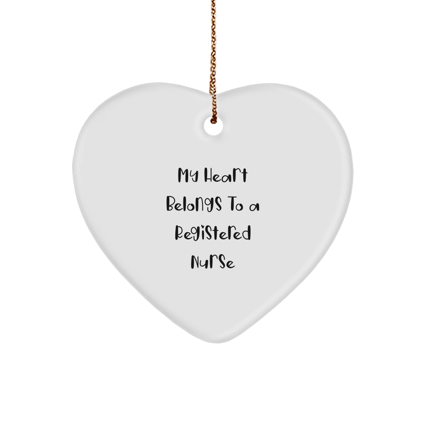 Funny Registered Nurse Heart Ornament Gifts from Men to Women Friends Family - Christmas Unique Gifts for Nurses - Image 1
