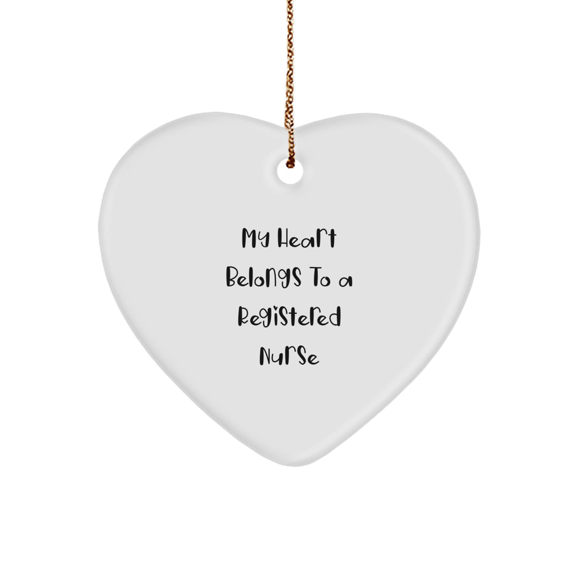Funny Registered Nurse Heart Ornament Gifts from Men to Women Friends Family - Christmas Unique Gifts for Nurses - Image 1