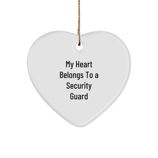 Security Guard Heart Ornament Gifts from Friends for Christmas Unique Ideas - Image 1
