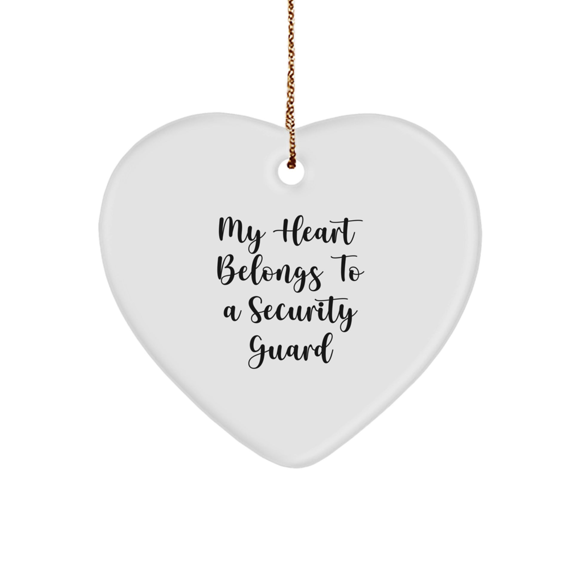 Funny Security Guard Heart Ornament Gifts from Men, Women, Coworkers, Family to Security Guard, Men, Women, Friends, Coworkers - Image 1