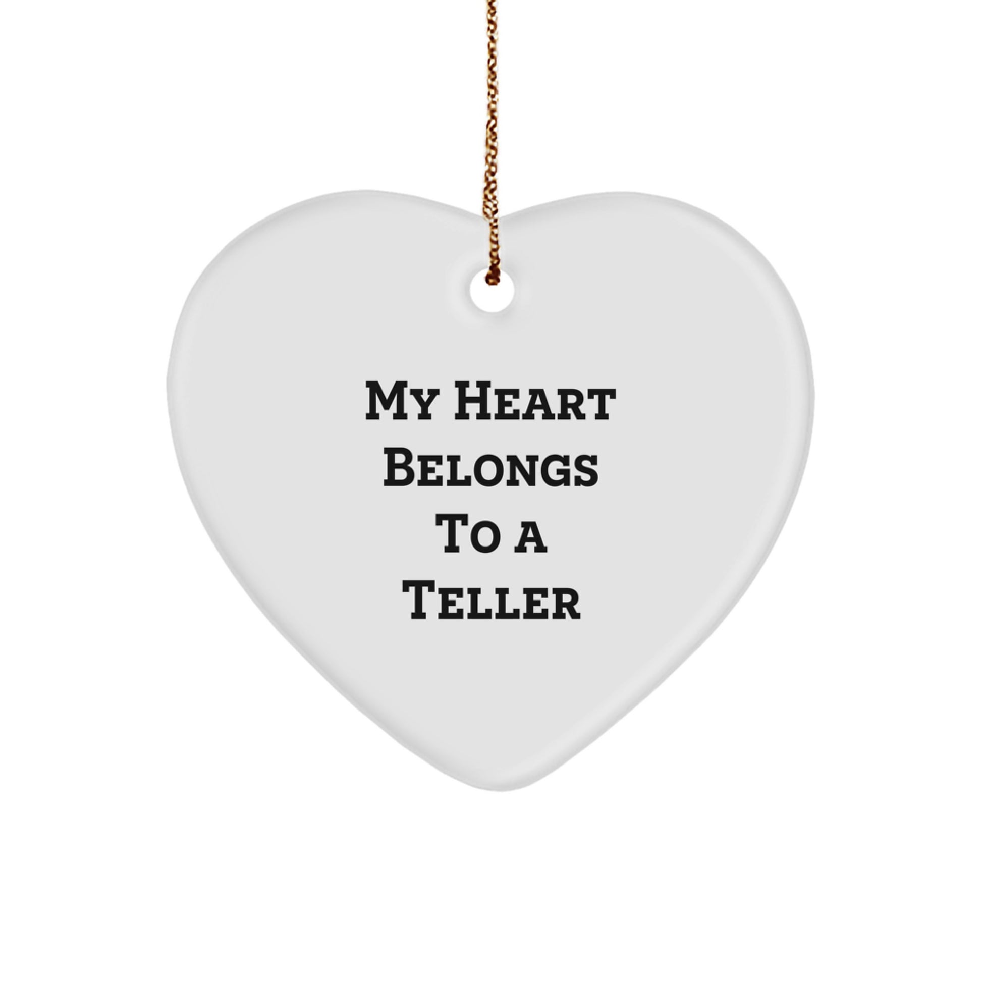 Funny Teller Heart Ornament Gifts from Men to Teller Christmas Unique - Image 1