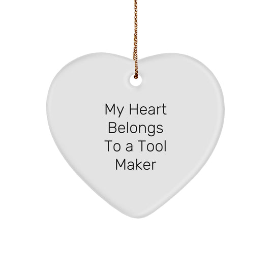 Funny Tool Maker Gifts for Him - My Heart Belongs To A Tool Maker Christmas Unique Gifts from Family to Sweetheart - Image 1