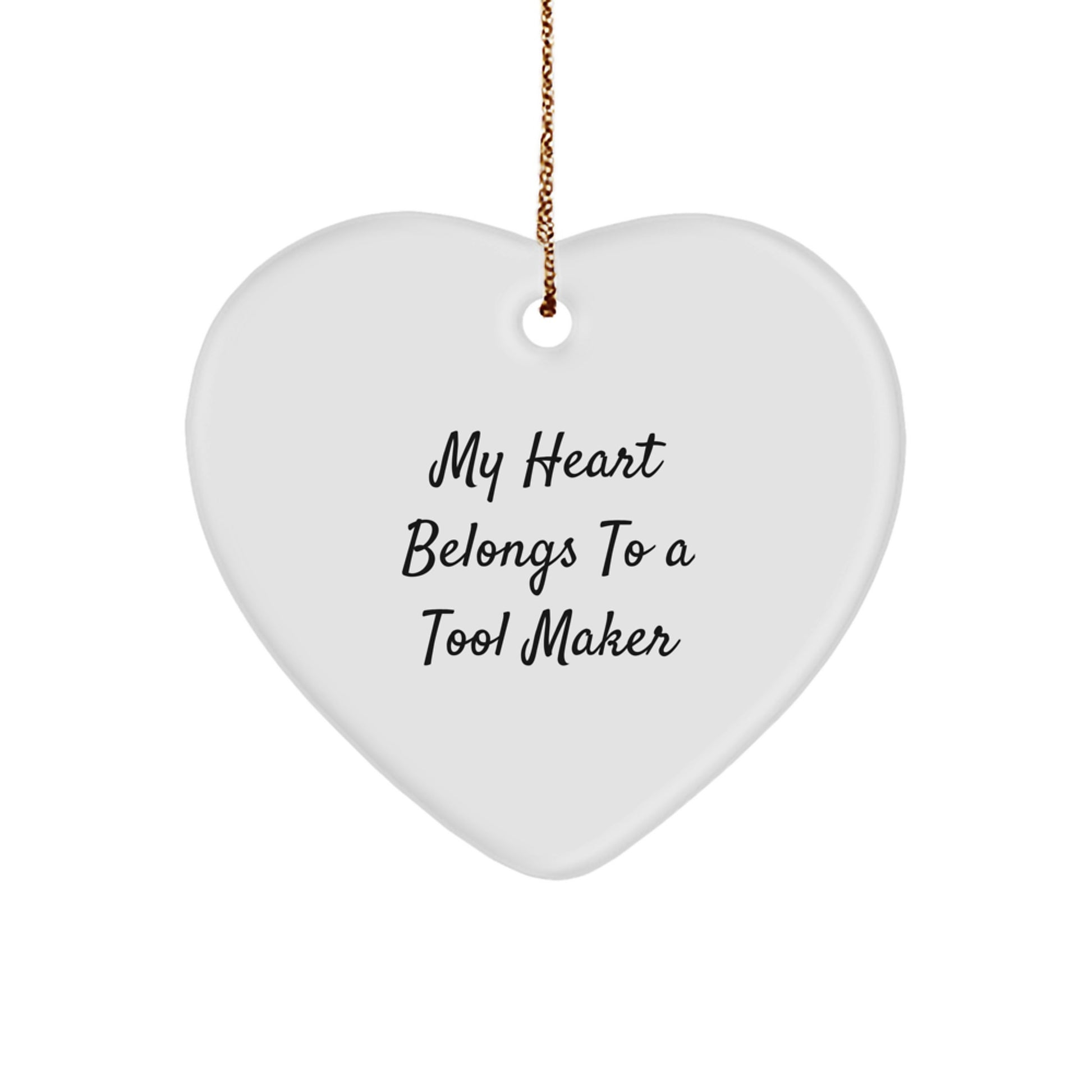 Funny Heart Ornament Gifts from Men to Tool Makers - Unique Christmas Decorations for Tool Makers - Image 1