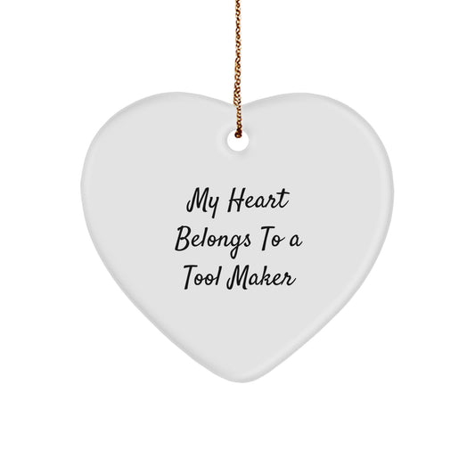 Funny Heart Ornament Gifts from Men to Tool Makers - Unique Christmas Decorations for Tool Makers - Image 1