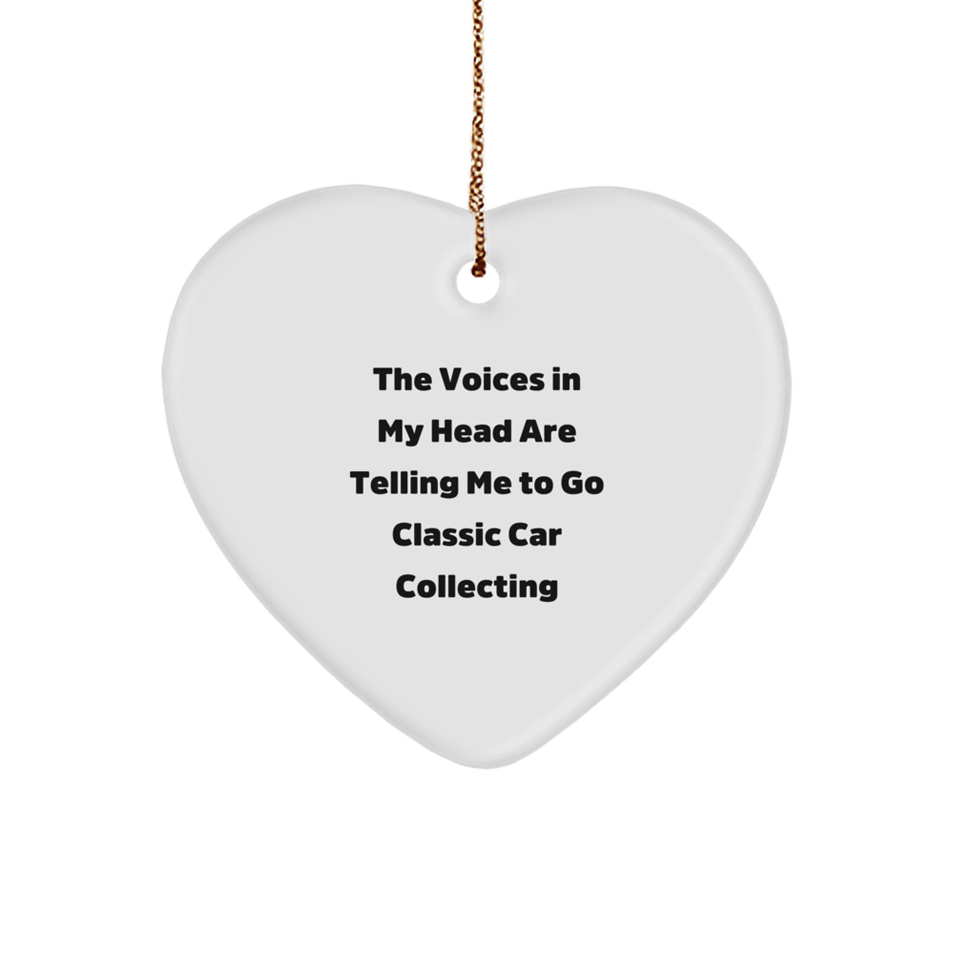 Funny Classic Car Collecting Gifts from Men to Classic Car Enthusiasts, Heart Ornament for Christmas Unique Gifts, Inspirational Quote for Classic Car Lovers - Image 1
