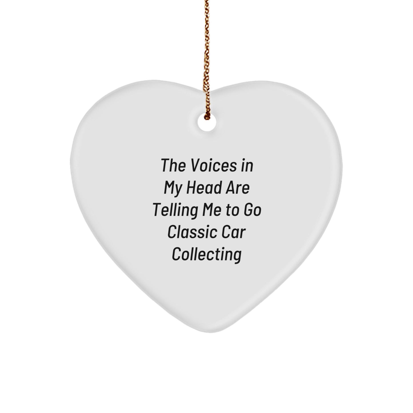 Classic Car Collecting Heart Ornament Gifts from Friends for Classic Car Enthusiasts, Funny Christmas Unique Gifts - Image 1