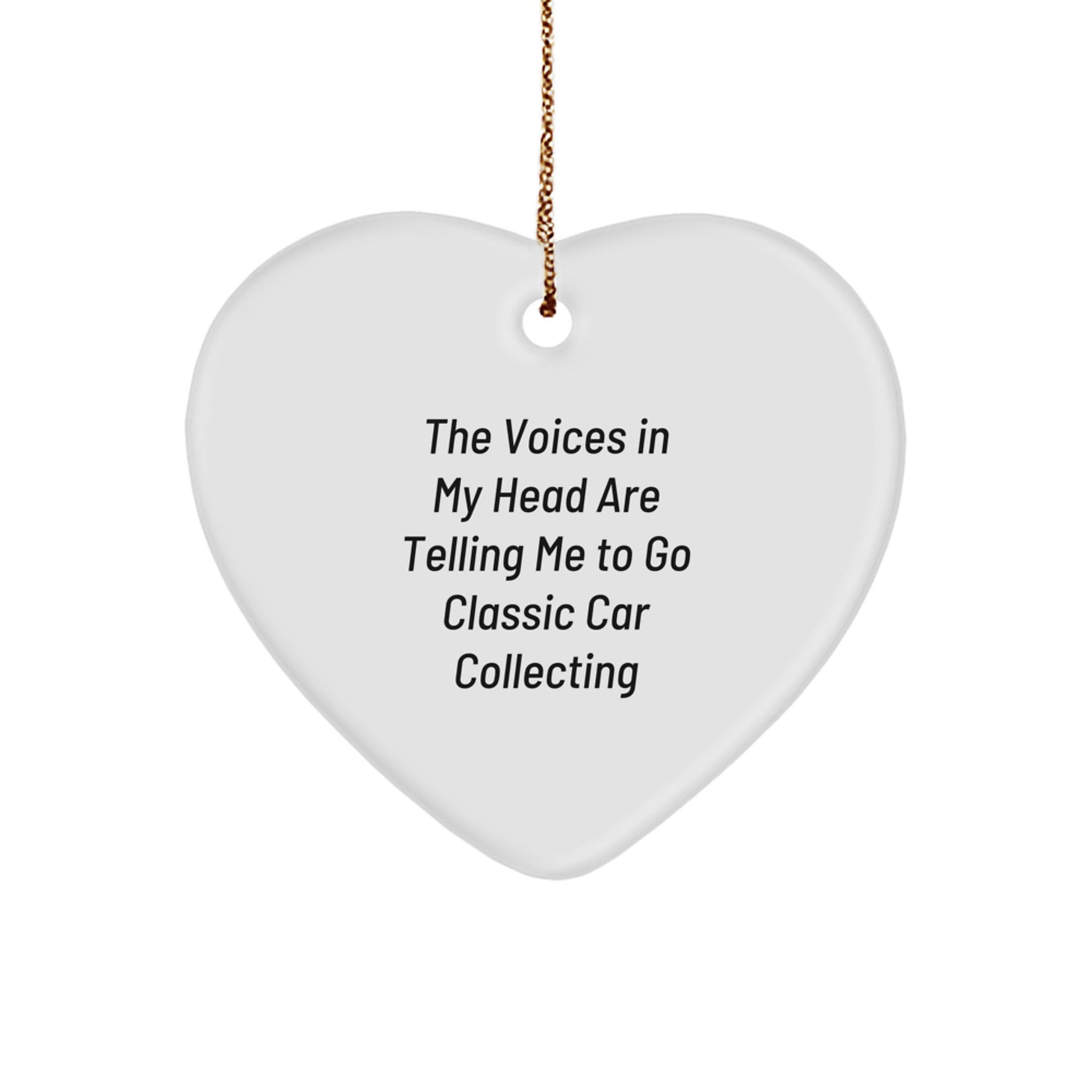 Classic Car Collecting Heart Ornament Gifts from Friends for Classic Car Enthusiasts, Funny Christmas Unique Gifts - Image 1