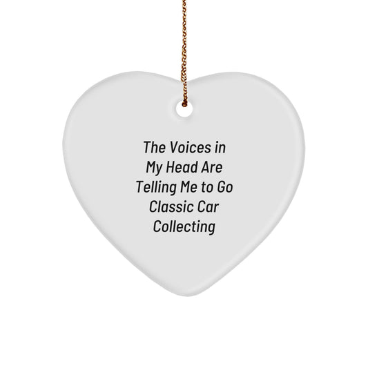 Classic Car Collecting Heart Ornament Gifts from Friends for Classic Car Enthusiasts, Funny Christmas Unique Gifts - Image 1