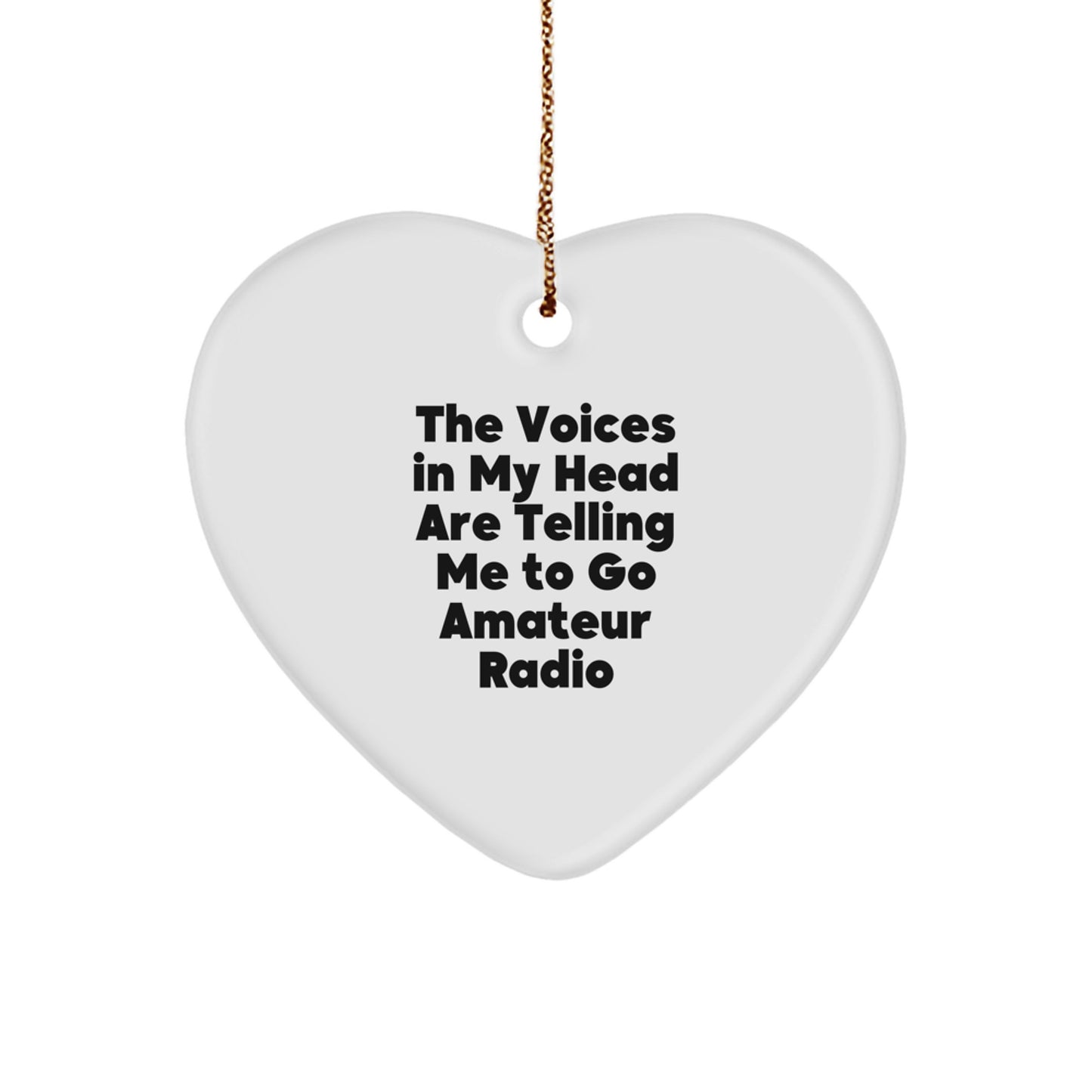 Funny Amateur Radio Heart Ornament Gifts from Friends to Amateur Radio Lovers at Christmas - Image 1
