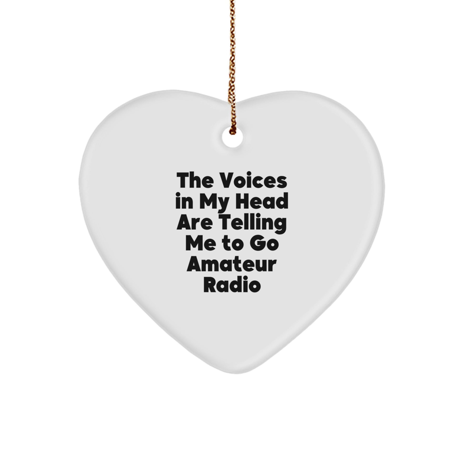 Funny Amateur Radio Heart Ornament Gifts from Friends to Amateur Radio Lovers at Christmas - Image 1